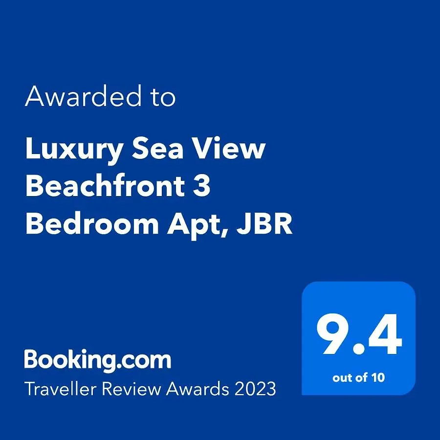 Luxury Sea View Beachfront 3 Bedroom Apt, Jbr Dubai